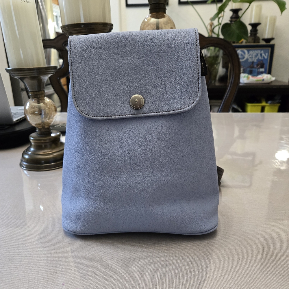 Paul Smith Light Blue Leather Backpack Rare Vintage.